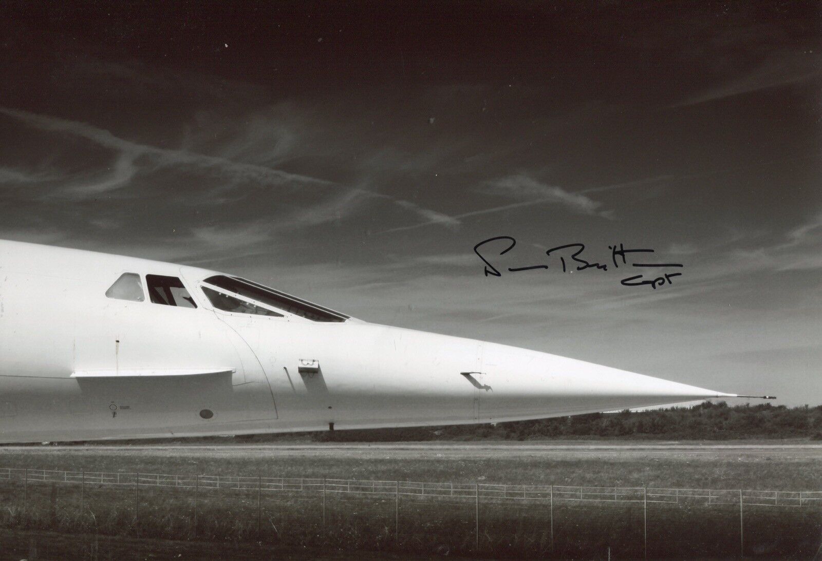 BA Concorde world record pilot Neil Britton signed Photo Poster painting IMAGE No2