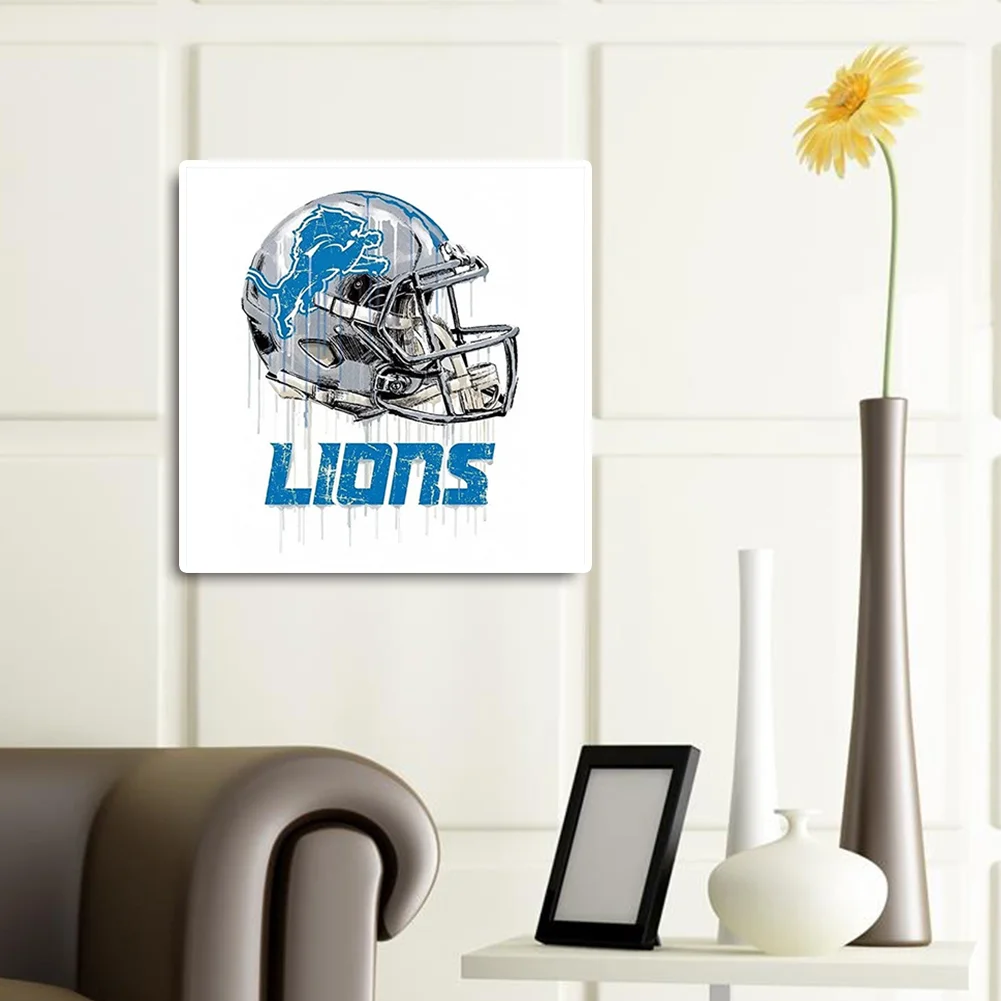 Diamond Painting - Full Round - Detroit Lions(30*30cm)-890538.02