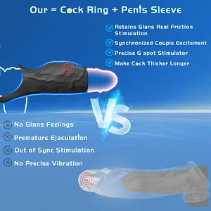 10 Vibration Penis Sleeve Cock Ring