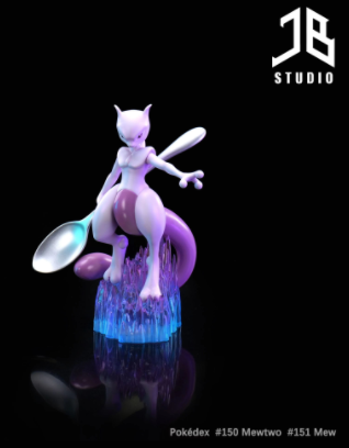 Pokemon Figure Set Mew & Mewtwo – 5 & 10 cm - New official Pokemon toy