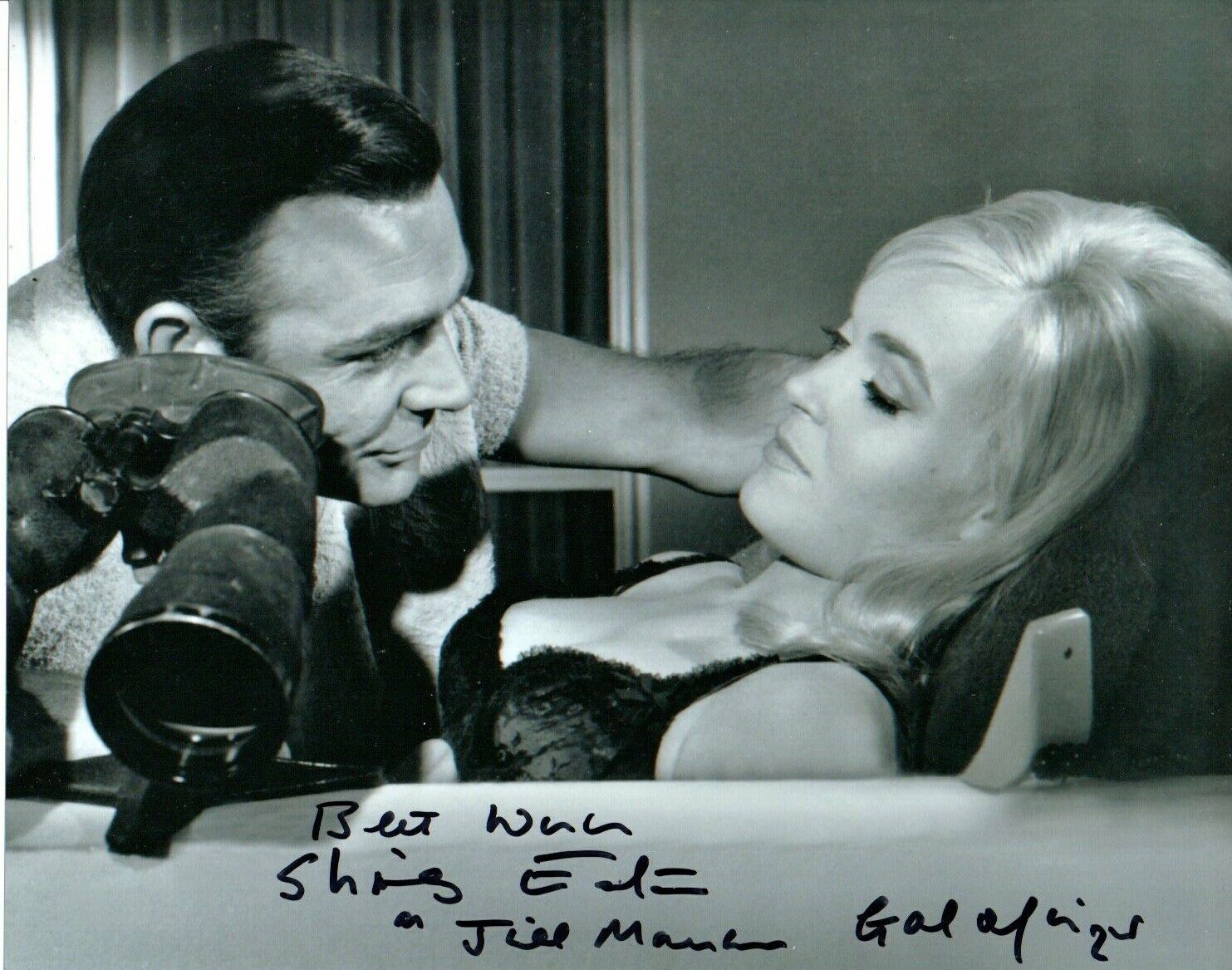 Genuine Hand Signed Shirley Eaton Goldfinger Autograph 10-8 Photo Poster painting James Bond COA