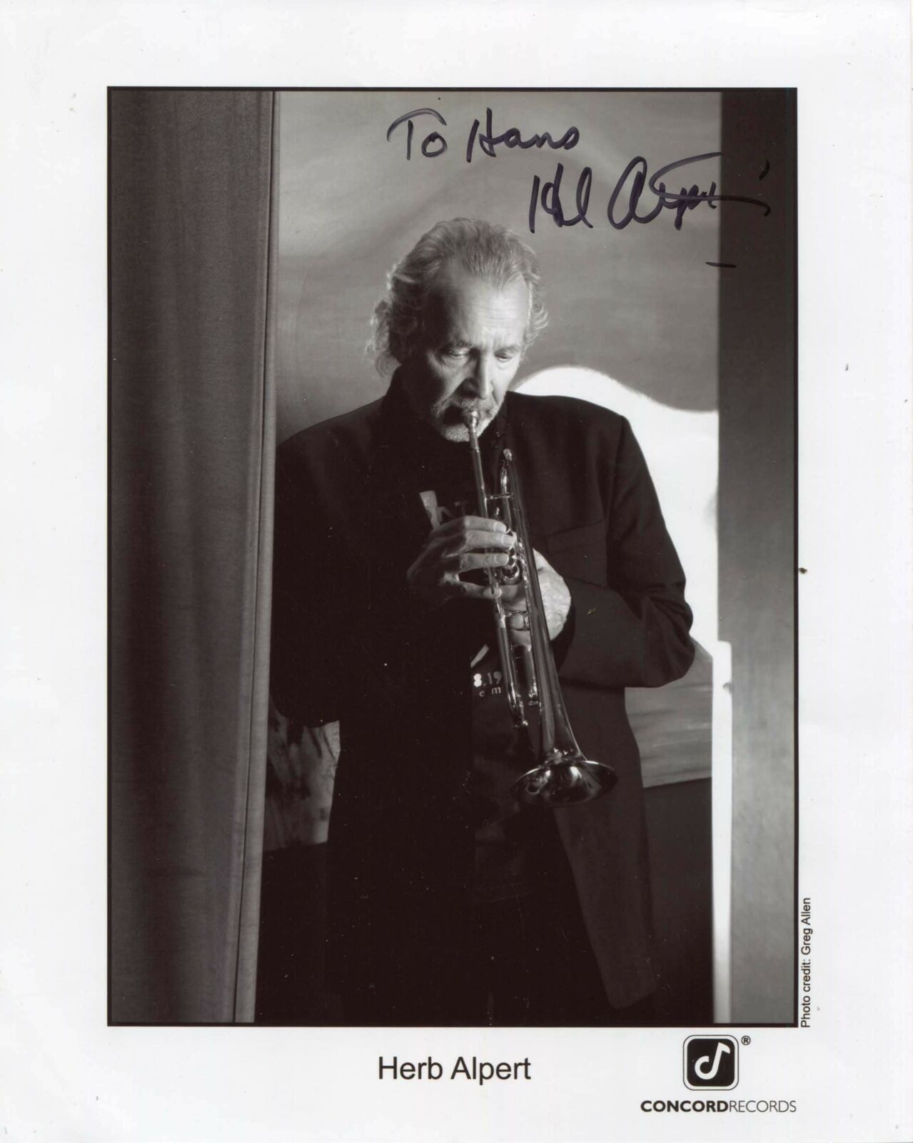 Herb Alpert JAZZ TRUMPETER autograph, signed Photo Poster painting