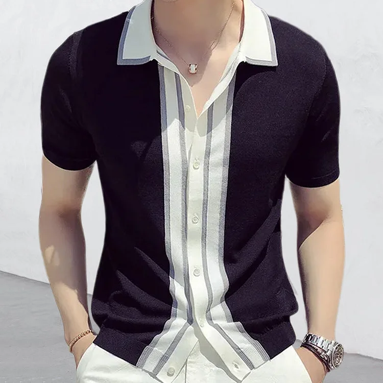 Polo Shirts Summer Polo Shirt Men's Short-Sleeved Sweater