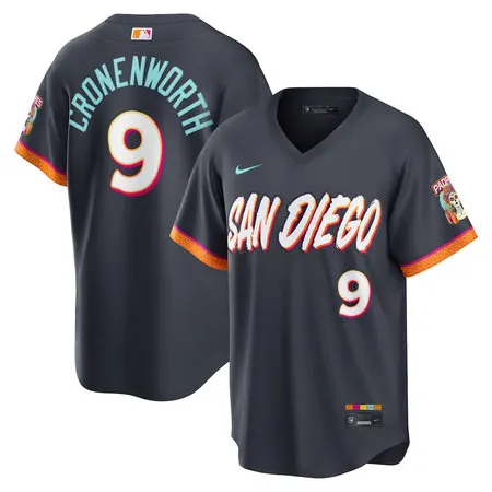 Youth San Diego Padres #9 Jake Cronenworth Nike Obsidian 2026 City Connect Stadium Jersey