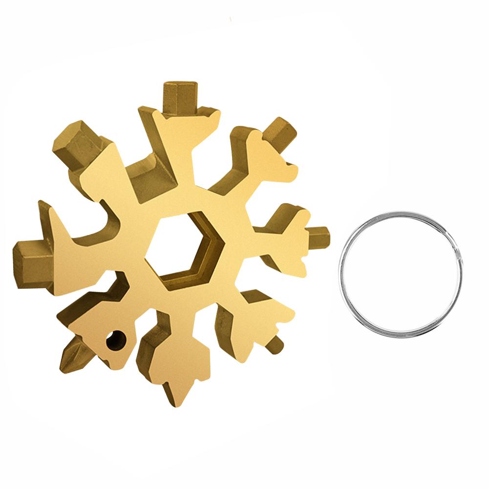 

Multi-function Screwdriver Wrench Stainless Steel Snowflake EDC Tool Card, 501 Original