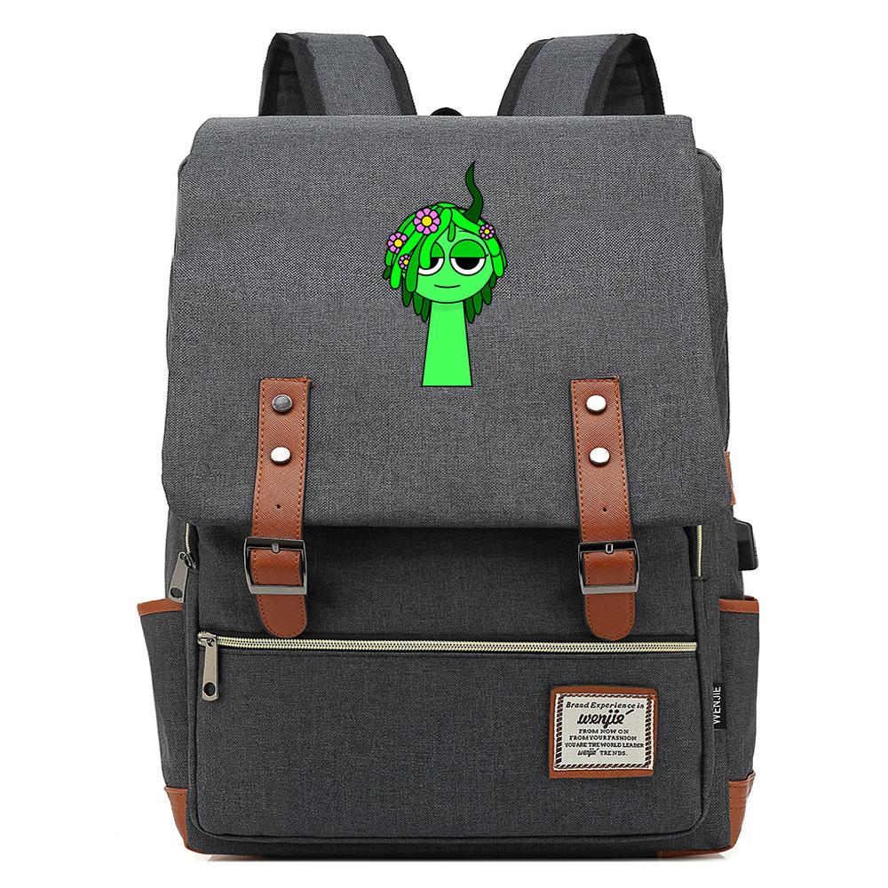 Mayoulove Sprunki Backpack Lightweight Design with Adjustable Straps for School and Outdoor Activities-Mayoulove
