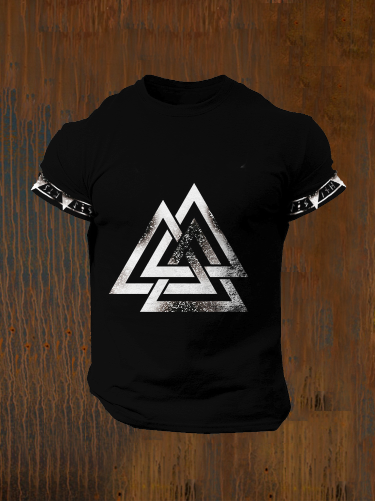 Men's Viking Rune Short Sleeve Casual T Shirt