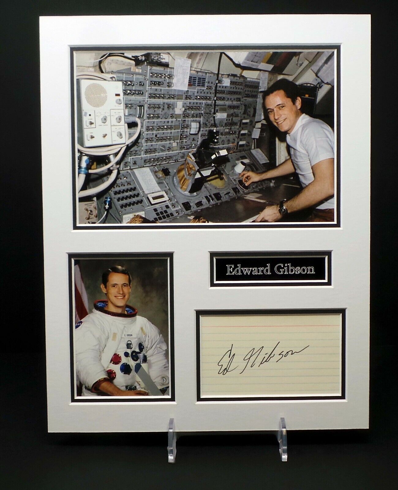 Edward Ed GIBSON Signed Mounted NASA Astronaut Photo Poster painting Display AFTAL RD COA