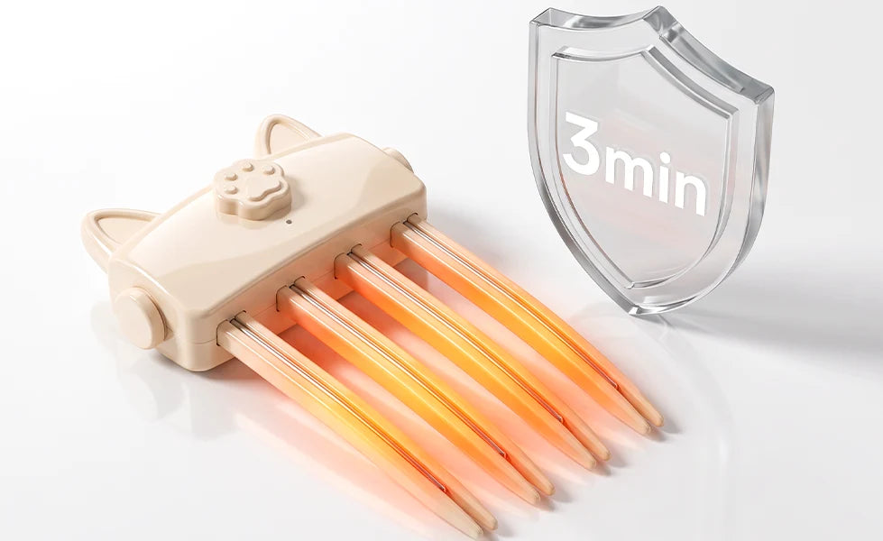 Three-minute automatic shut-off feature on the heated root lift clip