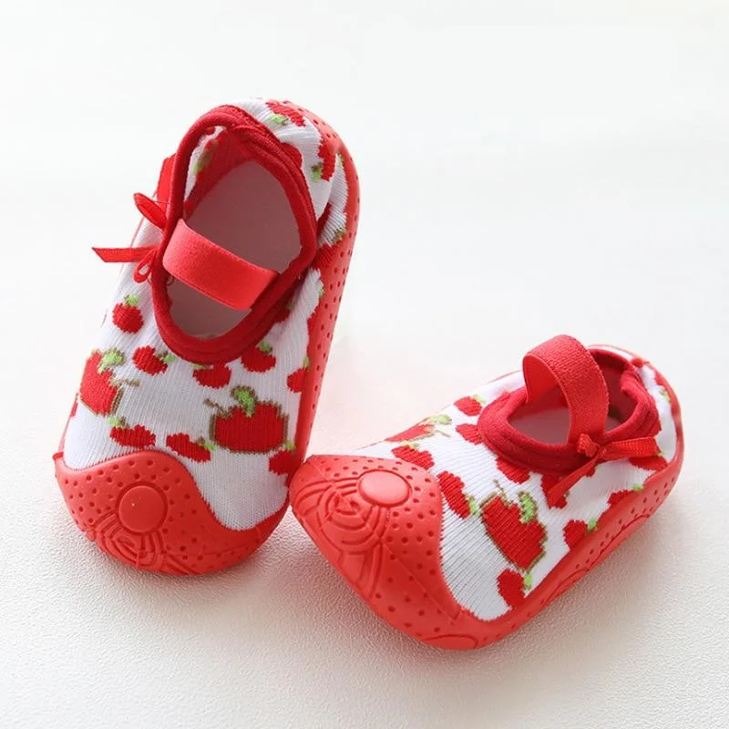 Baby Socks Rubber Sole Toddler Indoor Sock Shoes Anti Slip Home Slippers Girl Baby Rubber Soled Socks Skid Resistant Slipper