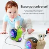Jouet interactif musical et lumineux en forme d'escargot rampant