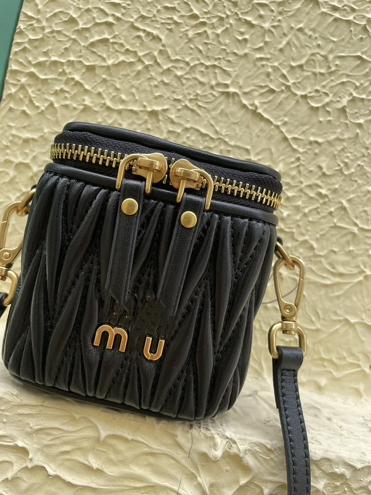 Mini Fashion Bucket Handbags Women's 2024 Spring Summer New Cute One Shoulder Bags Sweet Girls Chain Crossbody Bag
