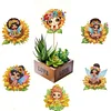 6Pcs Sunflower Fairy DIY Diamond Painting Kits Garden Stakes Diamond Art Kits