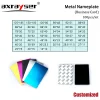 Customized Size Metal Nameplate Business Cards Multicolor Aluminium Alloy Material for Laser Marking Machine CO_2 Laser Marker