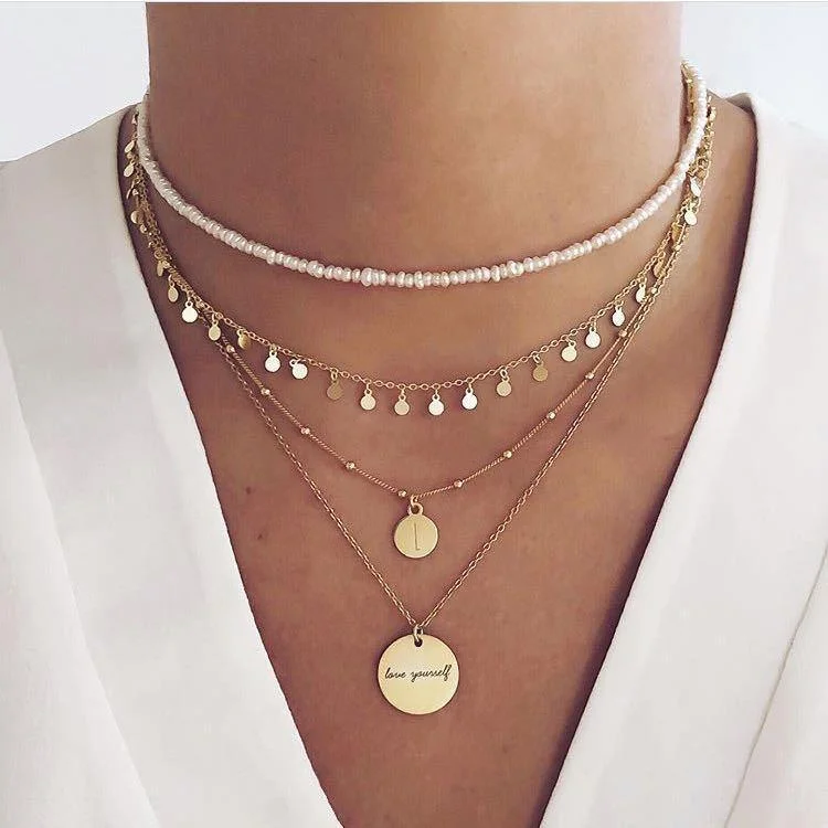 Design natural pearl necklace