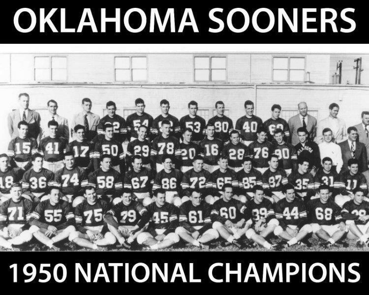 1950 OKLAHOMA SOONERS Team National Champions Team Glossy 8 x 10 Photo Poster painting Poster