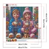 Diamond Painting-DIY Full Round Drill Cartoon Girl Boy(40x40cm)