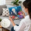 (25x25cm)DIY Pearl Painting Framed Handmade Pearl Material Art Kit Living Room Decor