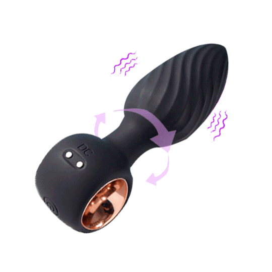 Johnson - 360&deg; Rotating Anal Plug  &ndash; Swirl Surround and Remote Controlled, Waterproof Silicone Anal Vibrator By Rose Toy