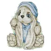 Blue Hat Rabbit-14CT Stamped Cross Stitch Kit(17x20cm)