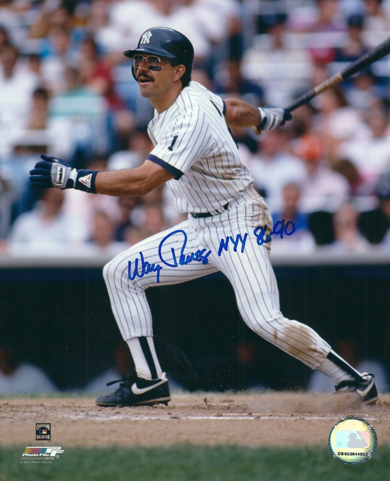 Signed 8x10 WAYNE TOLLESON New york Yankees Autographed Photo Poster painting - COA