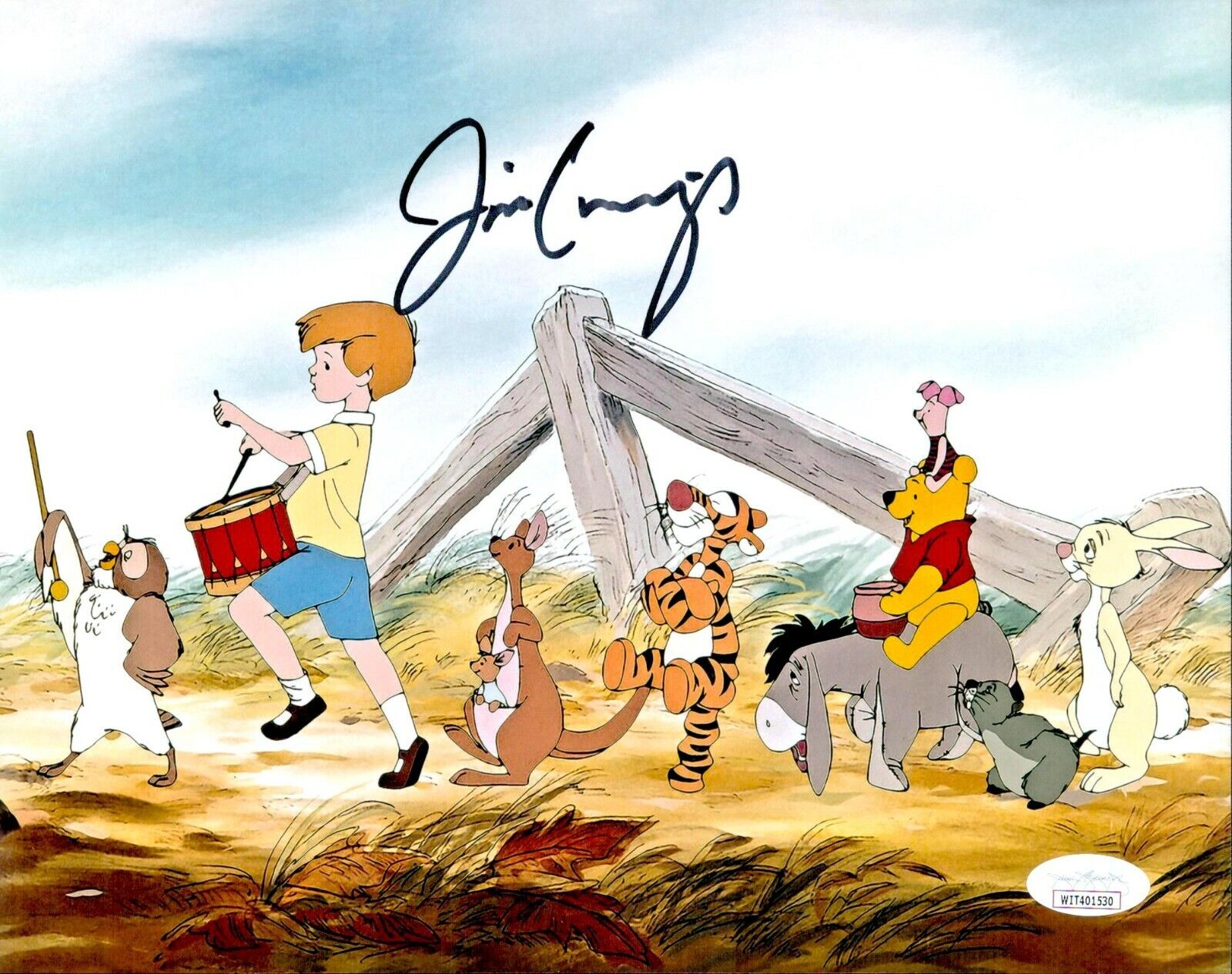 JIM CUMMINGS Signed 8x10 WINNIE THE POOH Photo Poster painting Authentic Autograph JSA COA
