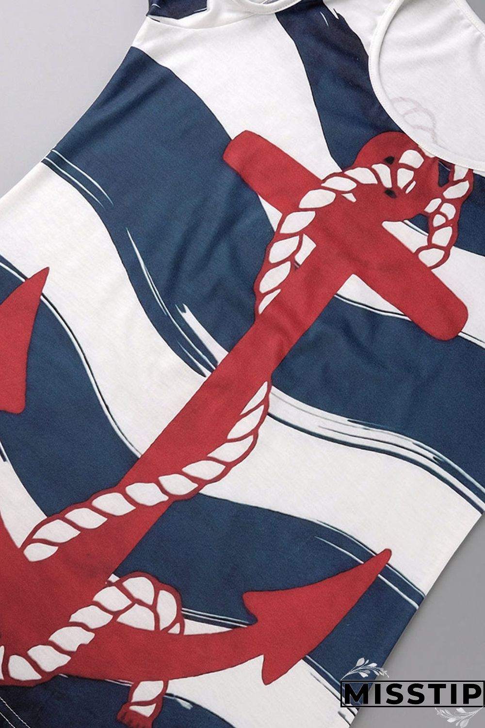 Deep Blue Fashion Casual Print Hollowed Out O Neck T-Shirts