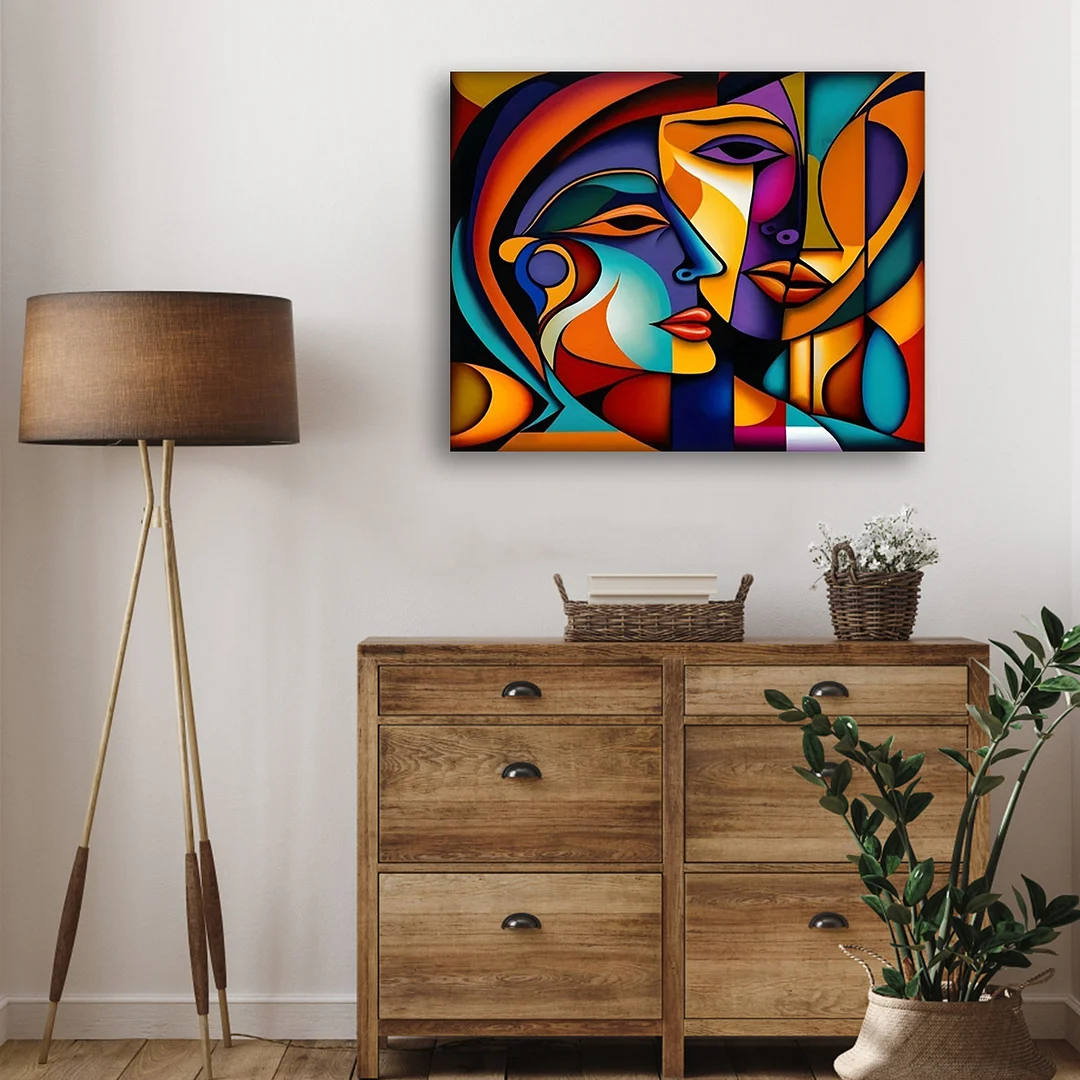 Abstract Figures DIY Paint By Numbers Kit on Canvas 40x50cm Without Frame Paint by Numbers Kits Drawing Paintwork for Beginners Adults Gift Home Wall Decor