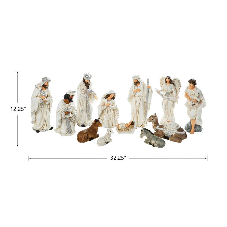12 Pieces Nativity Figurine Set