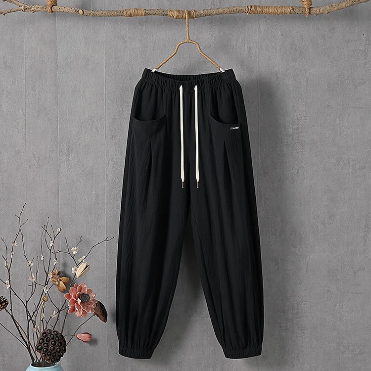 Comstylish Solid Color Casual Loose Pants