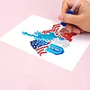 12pcs Independence Day 5D DIY Square Drill Diamond Painting Kits for Adults Beginners Home Decor Diamonds Paintings Gem Art 5.91x7.09in