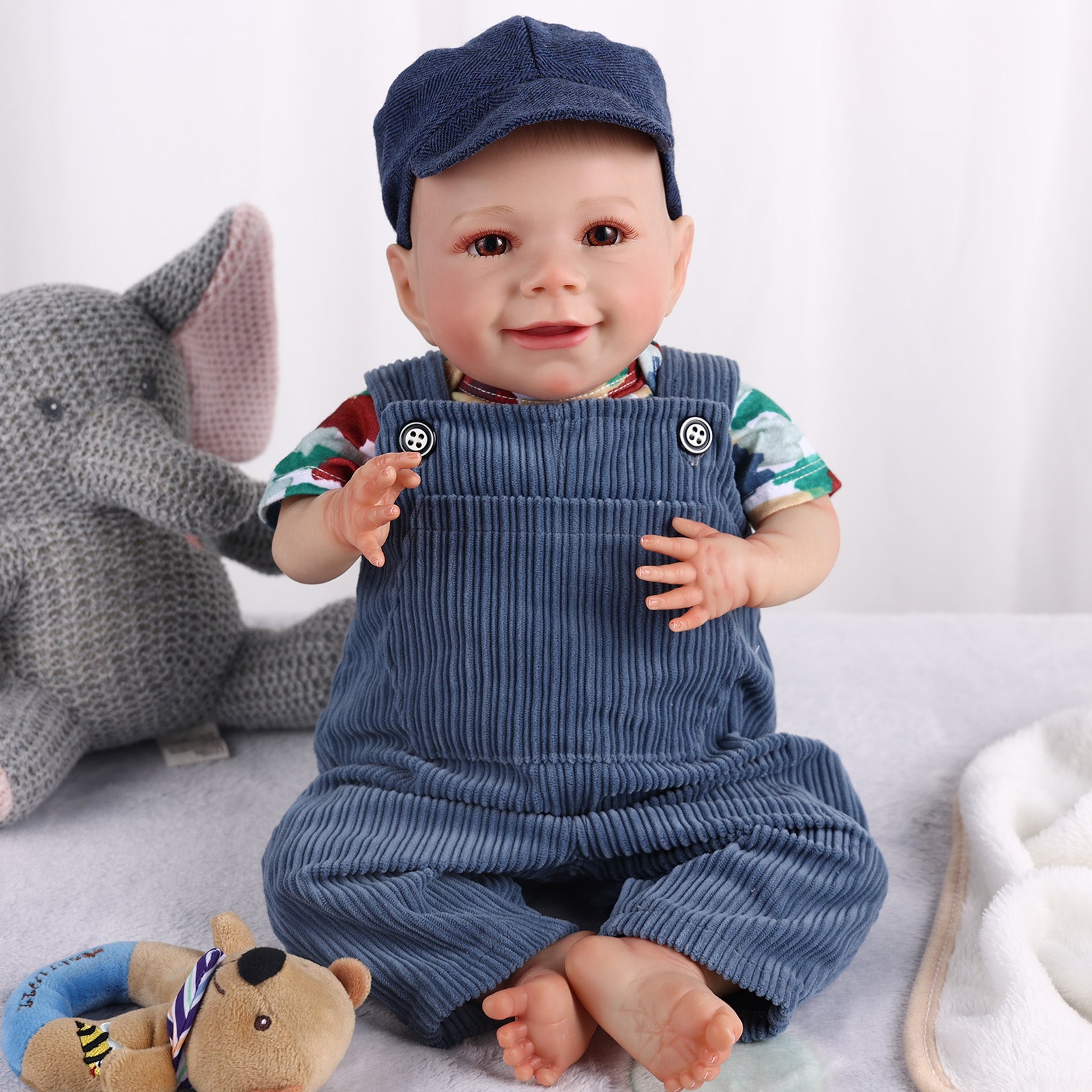 Poseable Lifelike Boys 20'' Cute Realistic Reborn Infant Baby Doll Boy