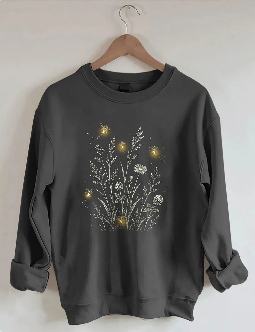 Firefly Wildflower Nature Lover Sweatshirt