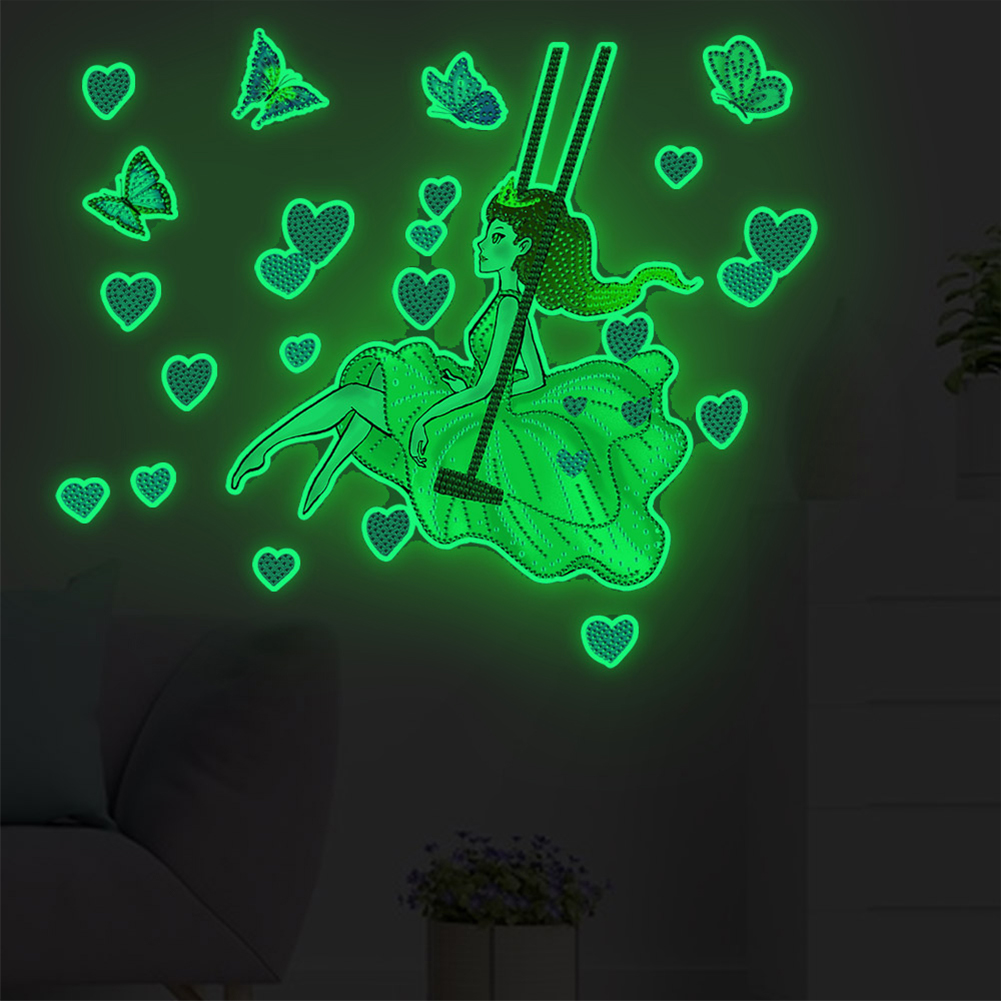 

Luminous Swing girl - 5D DIY Craft Sticker, 501 Original