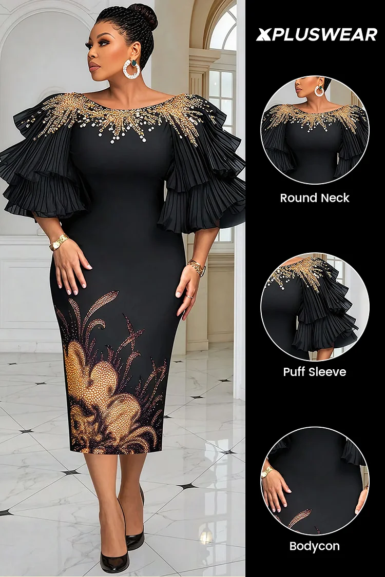 banana republic black dress shoes True To Me Black Bodycon Midi Dress main image 1