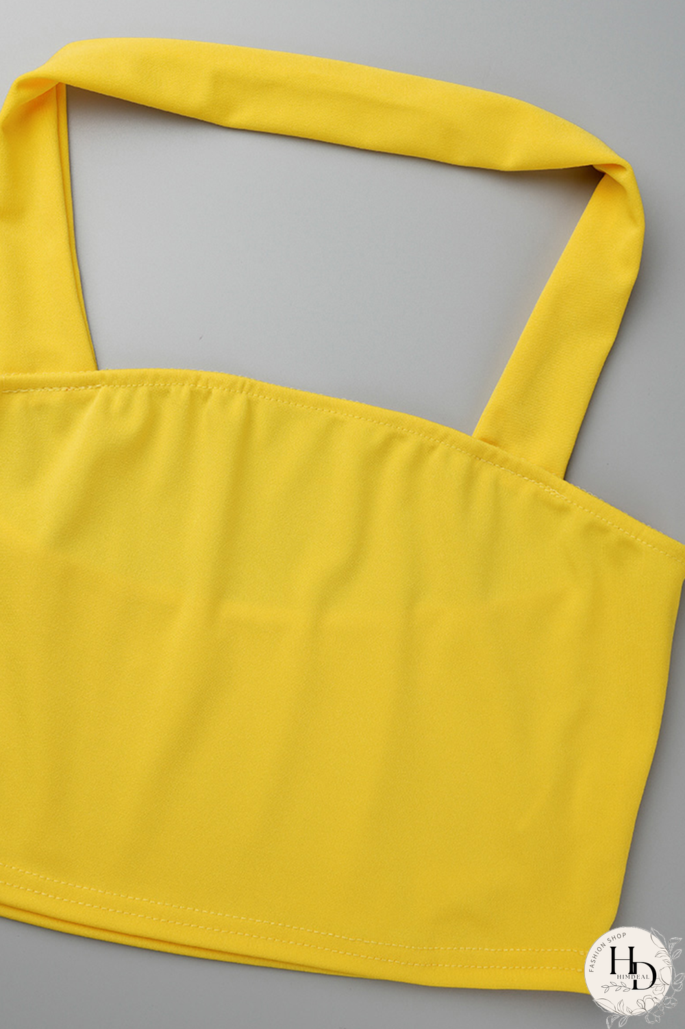 Rose Red Casual Solid Patchwork Halter Sleeveless Two Pieces