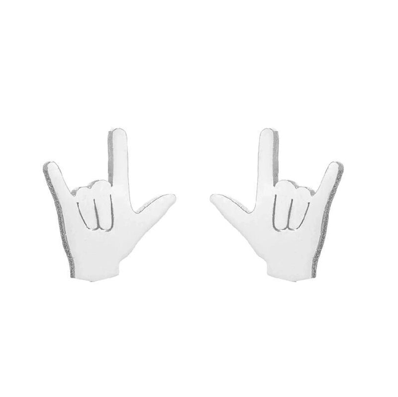 Women’s Minimalist Geometric Heart Stainless Steel No Inlaid Ear Studs Stainless Steel Earrings