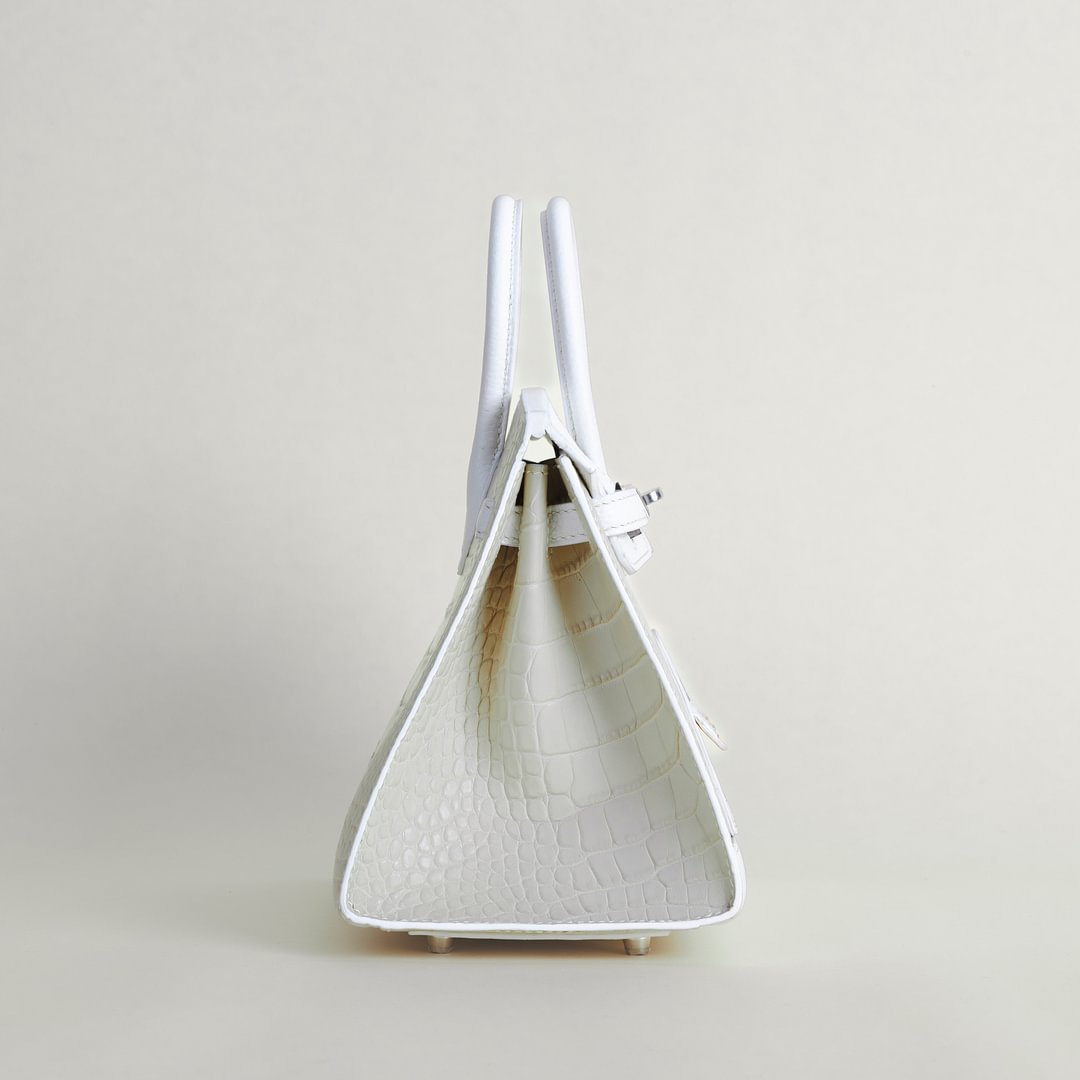 Birkin 20 Faubourg Alligator/Epsom/Sombaero/Madame 01 Blanc PHW