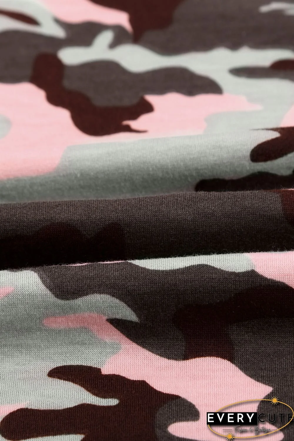 Pink Camouflage Casual Sports Pants