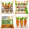 4pcs Easter Bunny Pillow Covers Decorative Couch Cushion Case 45x45cm Pillowcase