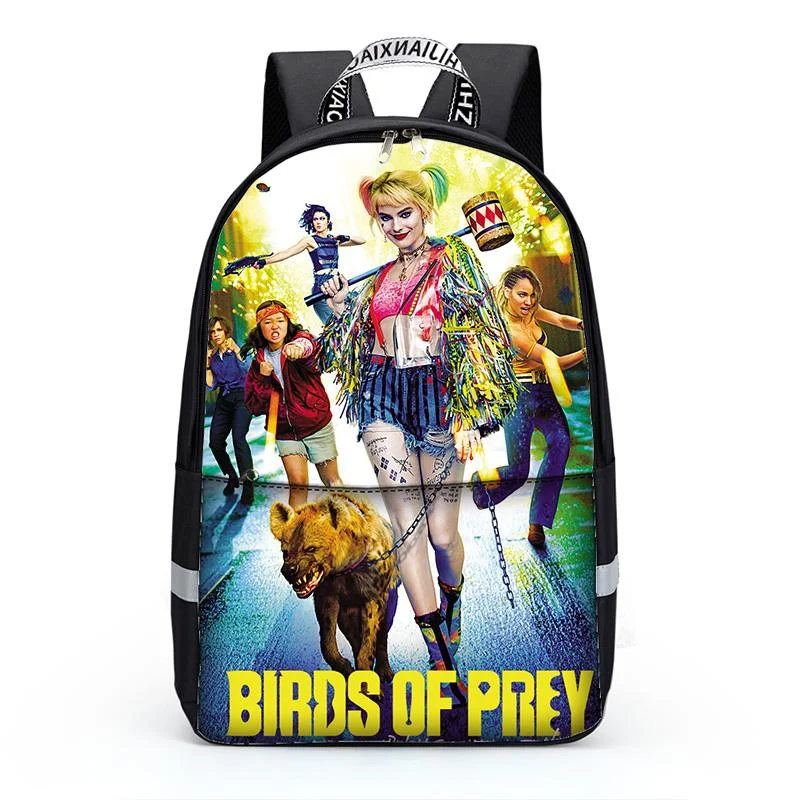 Buzzdaisy Backpack For Teens, Large Capacity 3D Birds of prey Printed Kids School Backpack Cool Bookbag