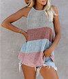 Summer Halter Color Block Vests