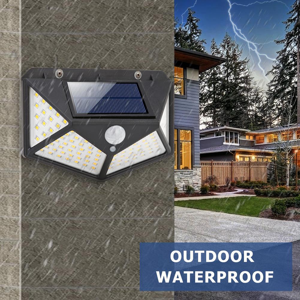 

2Pcs 100LED Solar Motion Sensor Wall Waterproof-Outdoor Solar Light, 501 Original
