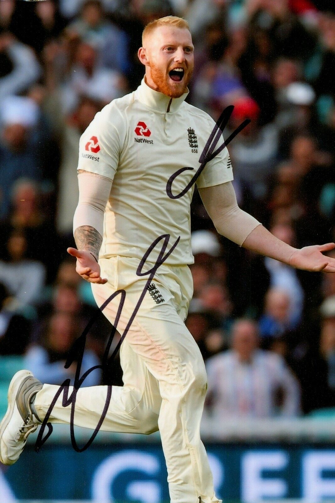 Ben Stokes Signed 6x4 Photo Poster painting England Cricket Ashes Durham Genuine Autograph + COA