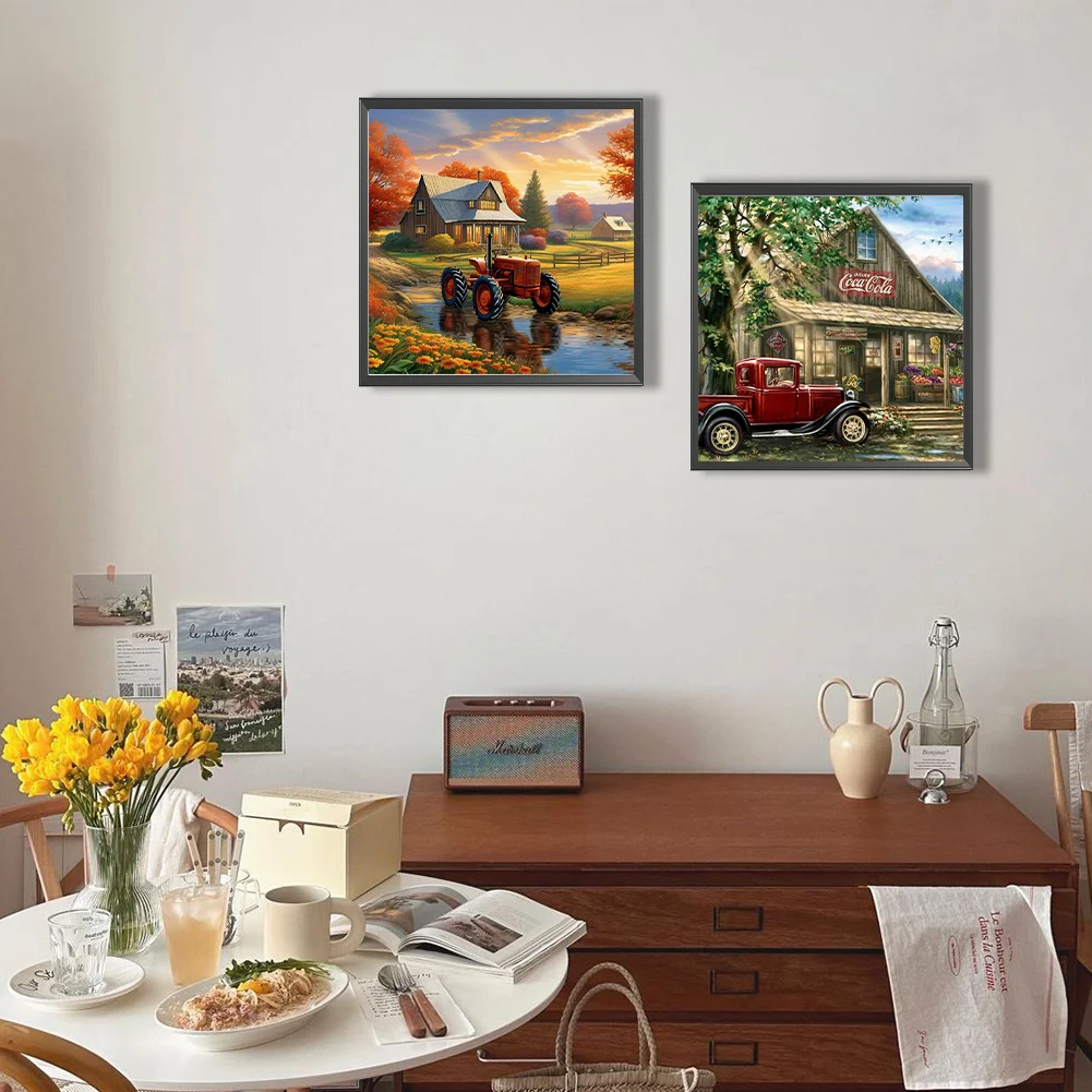 2pcs Diamond Painting - Full Round Drill - Scenery(Canvas|30*30cm)