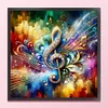 Color Music Symbol-11CT Stamped Cross Stitch 40*40cm