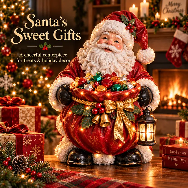 Santa Christmas Candy Bowl