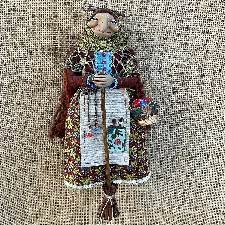 🔥 Handmade Kitchen Witch Doll🎁 