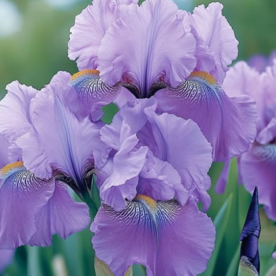 💐Lavender Dream Iris (Iris germanica)—Purple Dreamland
