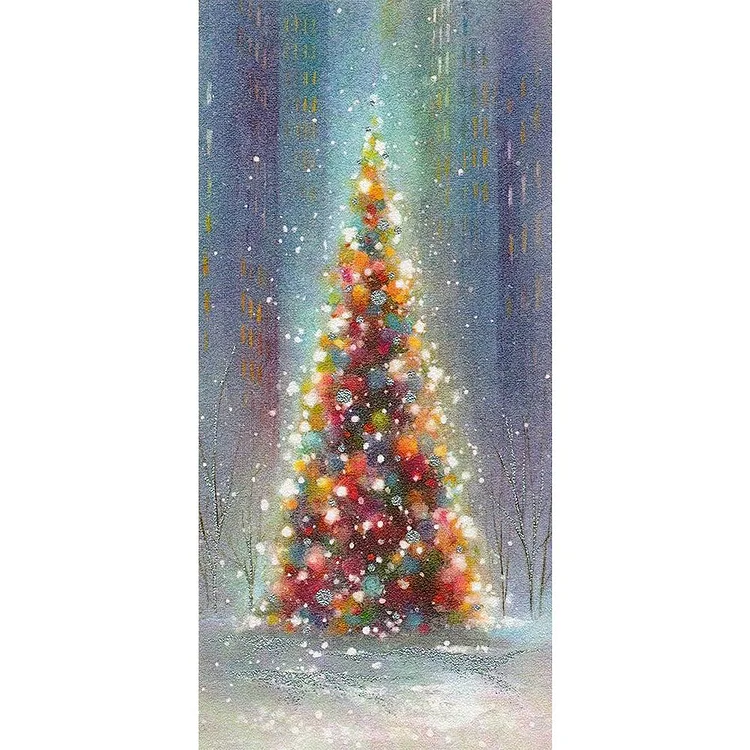 Christmas Tree - Full Round Drill Diamond Painting - 40x80cm(Canvas)